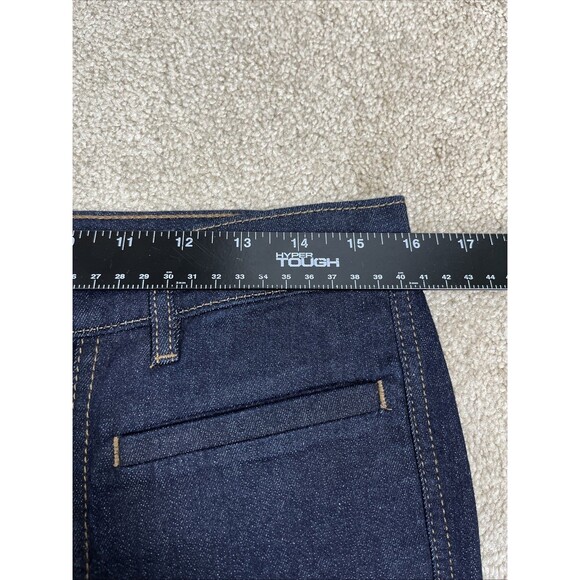 NWOT Ann Taylor Dark Blue Deep Pockets Flare Leg Denim Jeans Size 8 32x33” - Picture 9 of 14